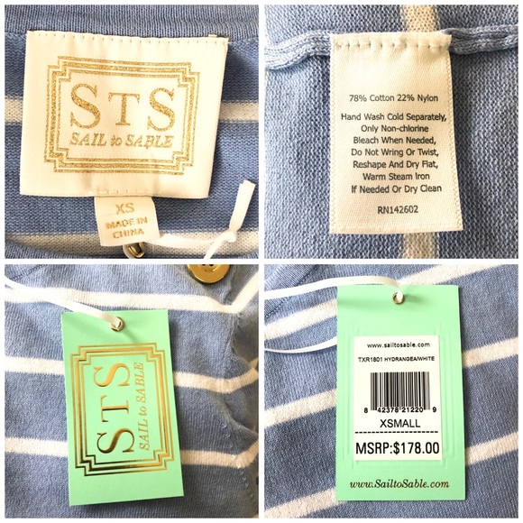 NWT Sail To Sable STS Striped Cotton Sweater Dress - Picture 8 of 8